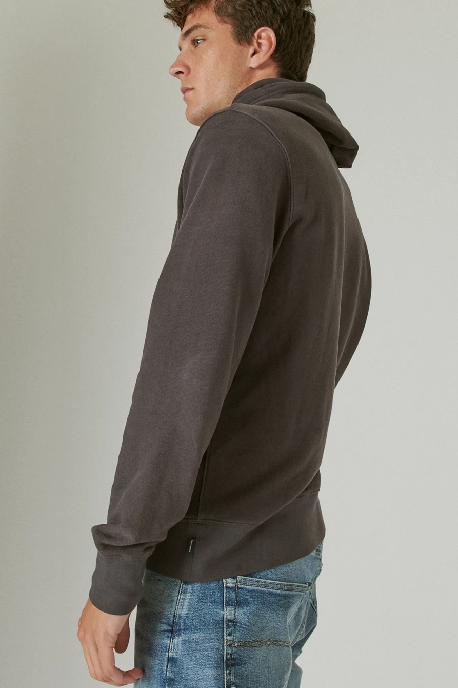 SUEDED FRENCH TERRY HOODIE, image 3