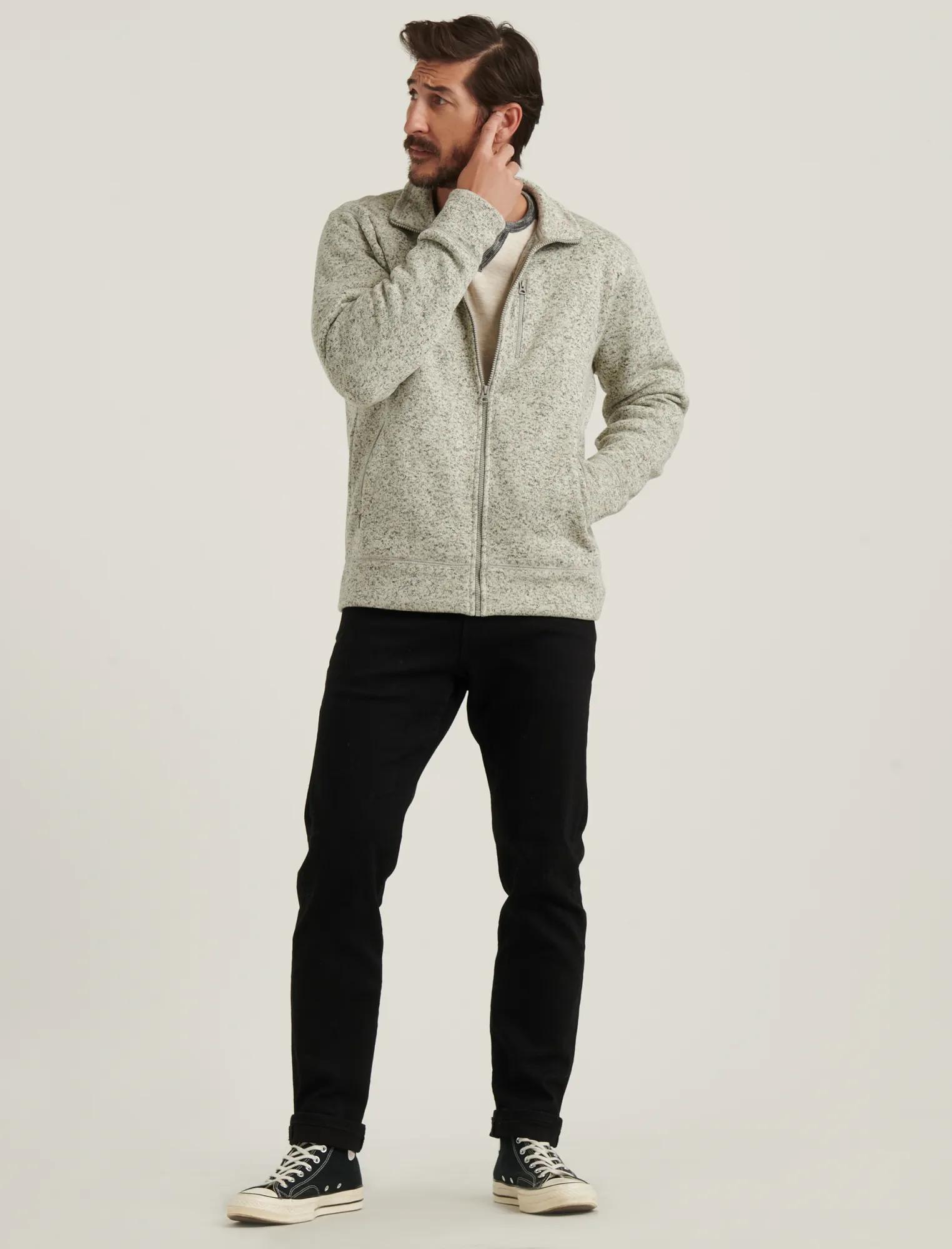 LOS FELIZ FLEECE FULL ZIP MOCK NECK, image 2