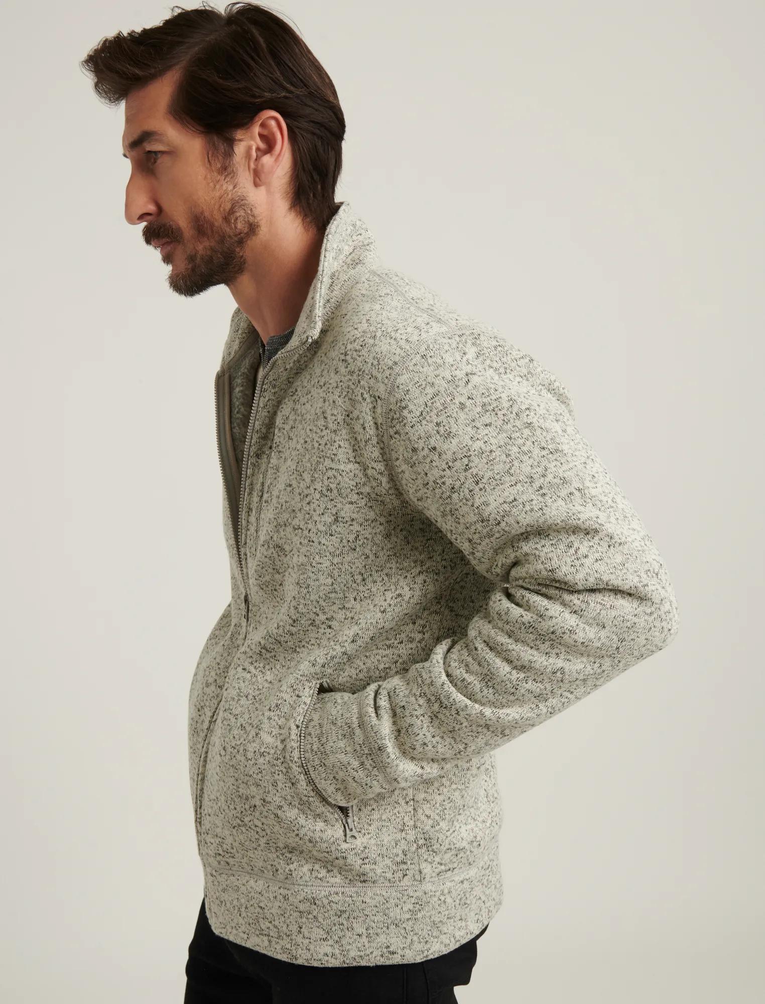 LOS FELIZ FLEECE FULL ZIP MOCK NECK, image 3