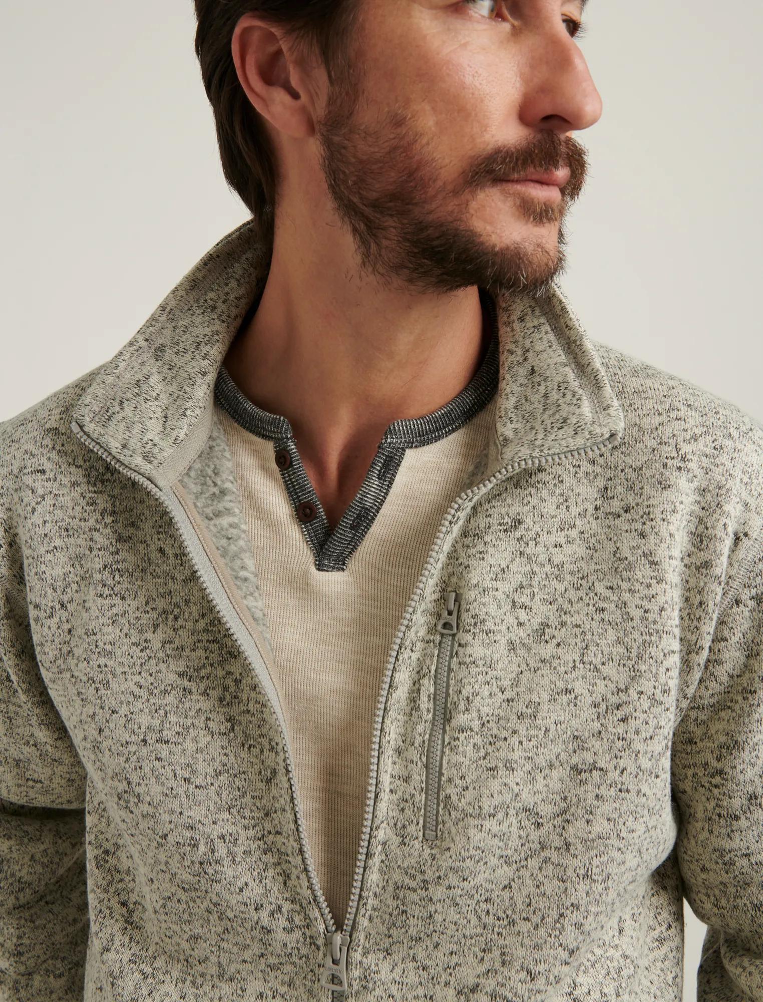 LOS FELIZ FLEECE FULL ZIP MOCK NECK, image 5