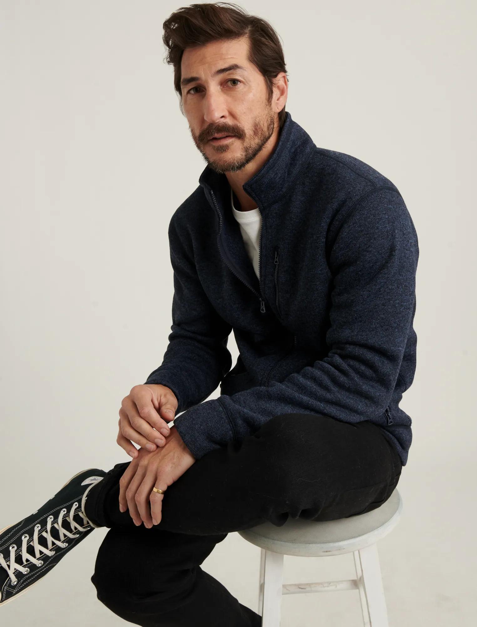 LOS FELIZ FLEECE FULL ZIP MOCK NECK, image 6