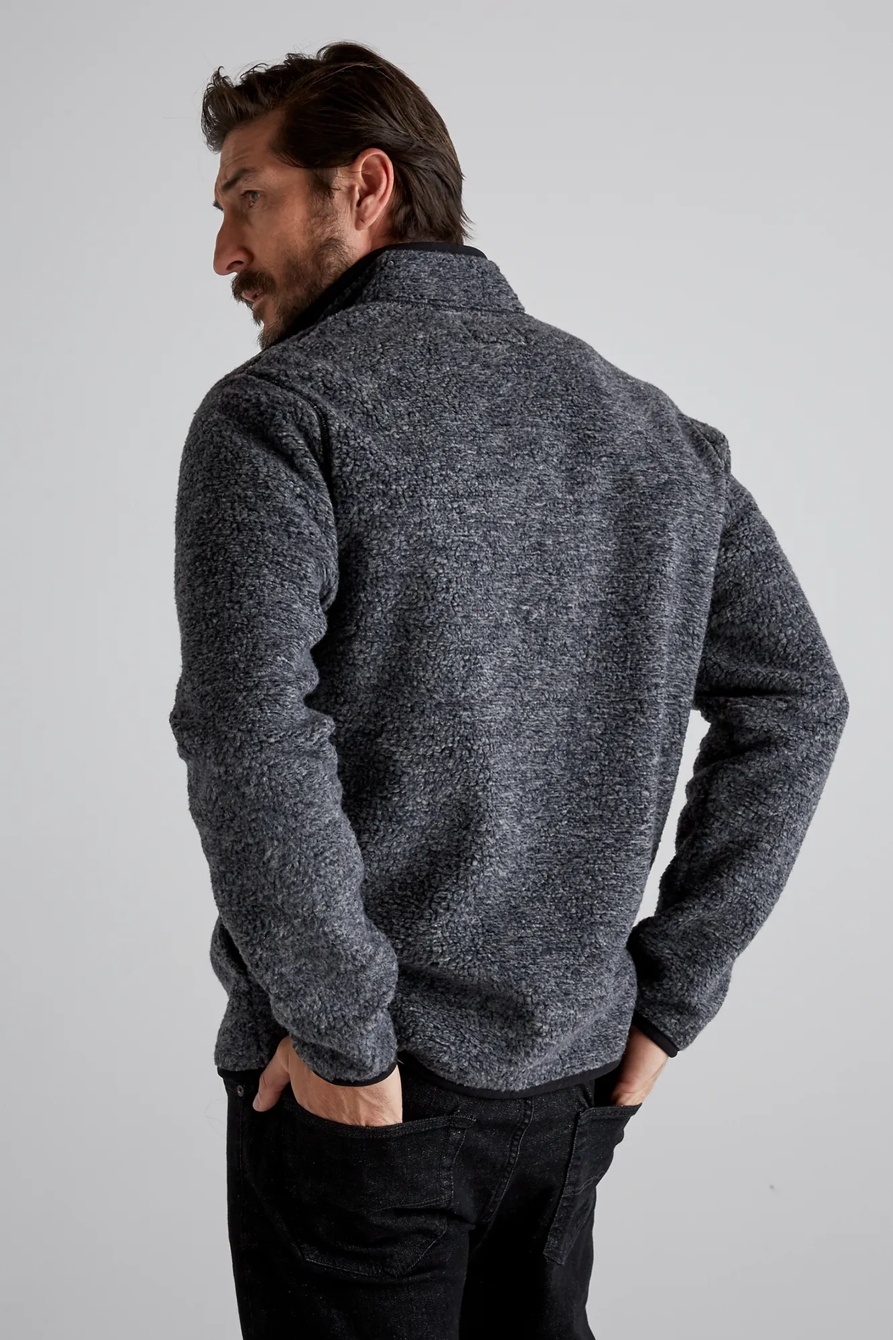 SOLID SHERPA FULL ZIP MOCK NECK, image 5