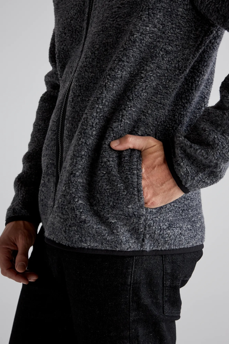 SOLID SHERPA FULL ZIP MOCK NECK, image 6