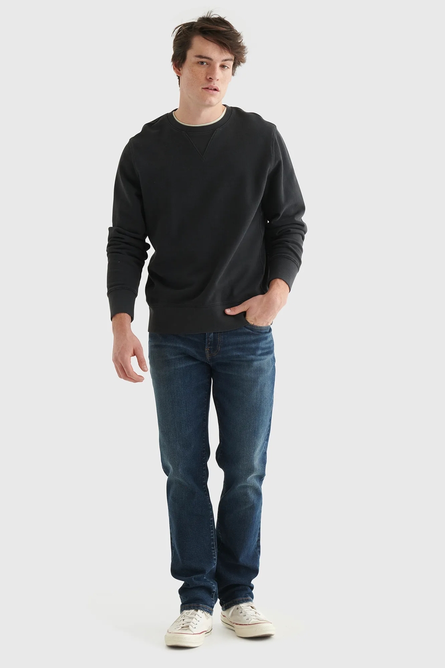 SUEDED FLEECE TERRY CREW SWEATSHIRT, image 2