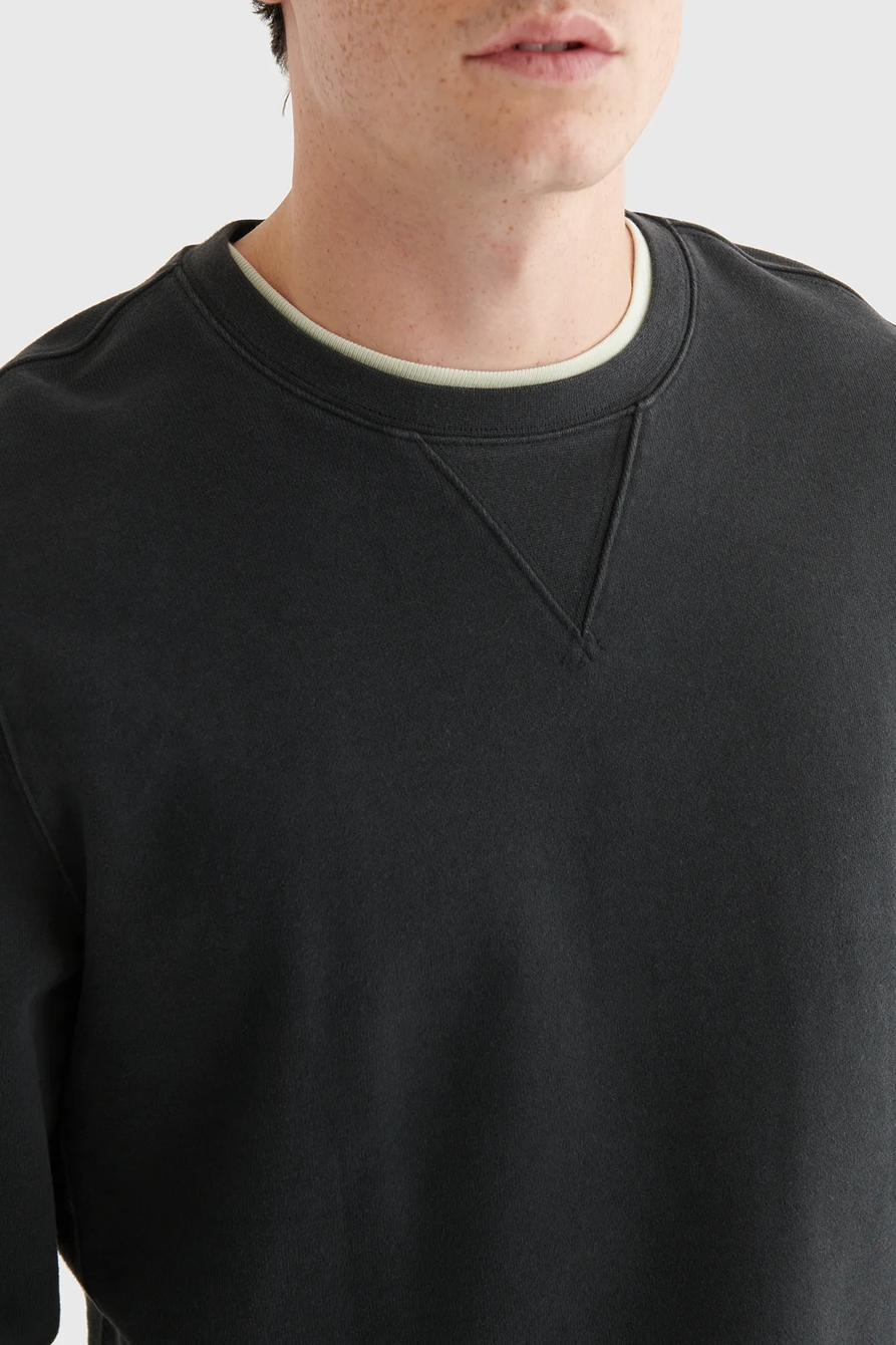 SUEDED FLEECE TERRY CREW SWEATSHIRT, image 4
