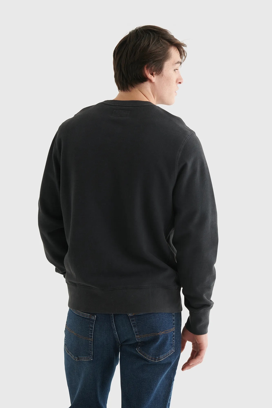 SUEDED FLEECE TERRY CREW SWEATSHIRT, image 5