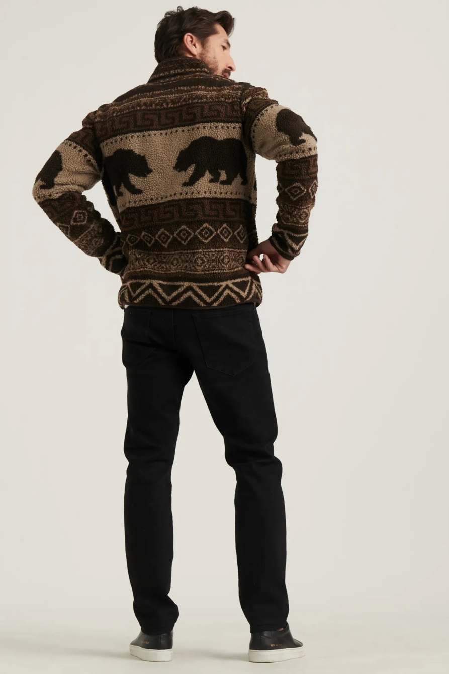 SHERPA JACQUARD FULL ZIP MOCK NECK, image 3