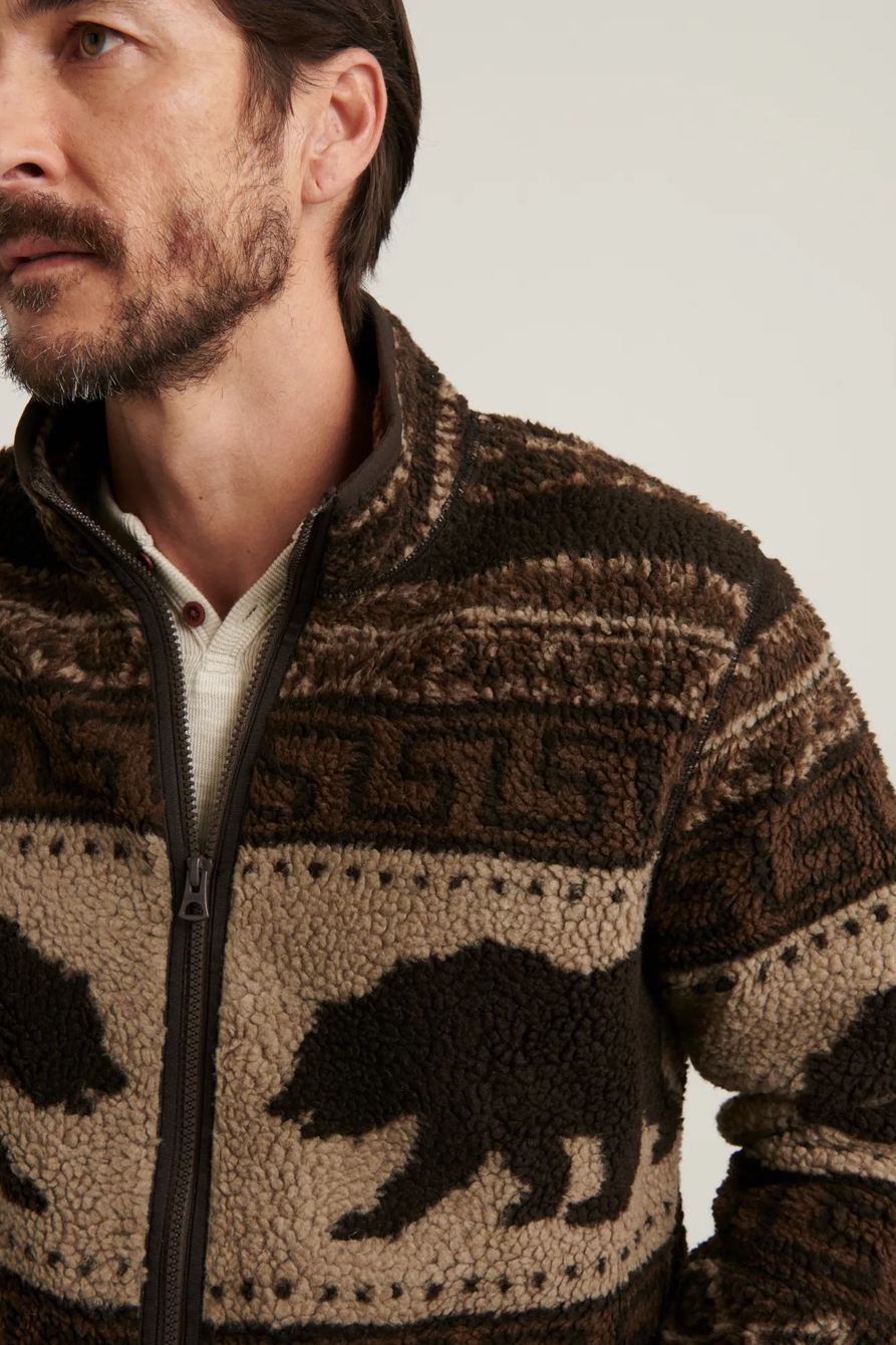 SHERPA JACQUARD FULL ZIP MOCK NECK, image 4
