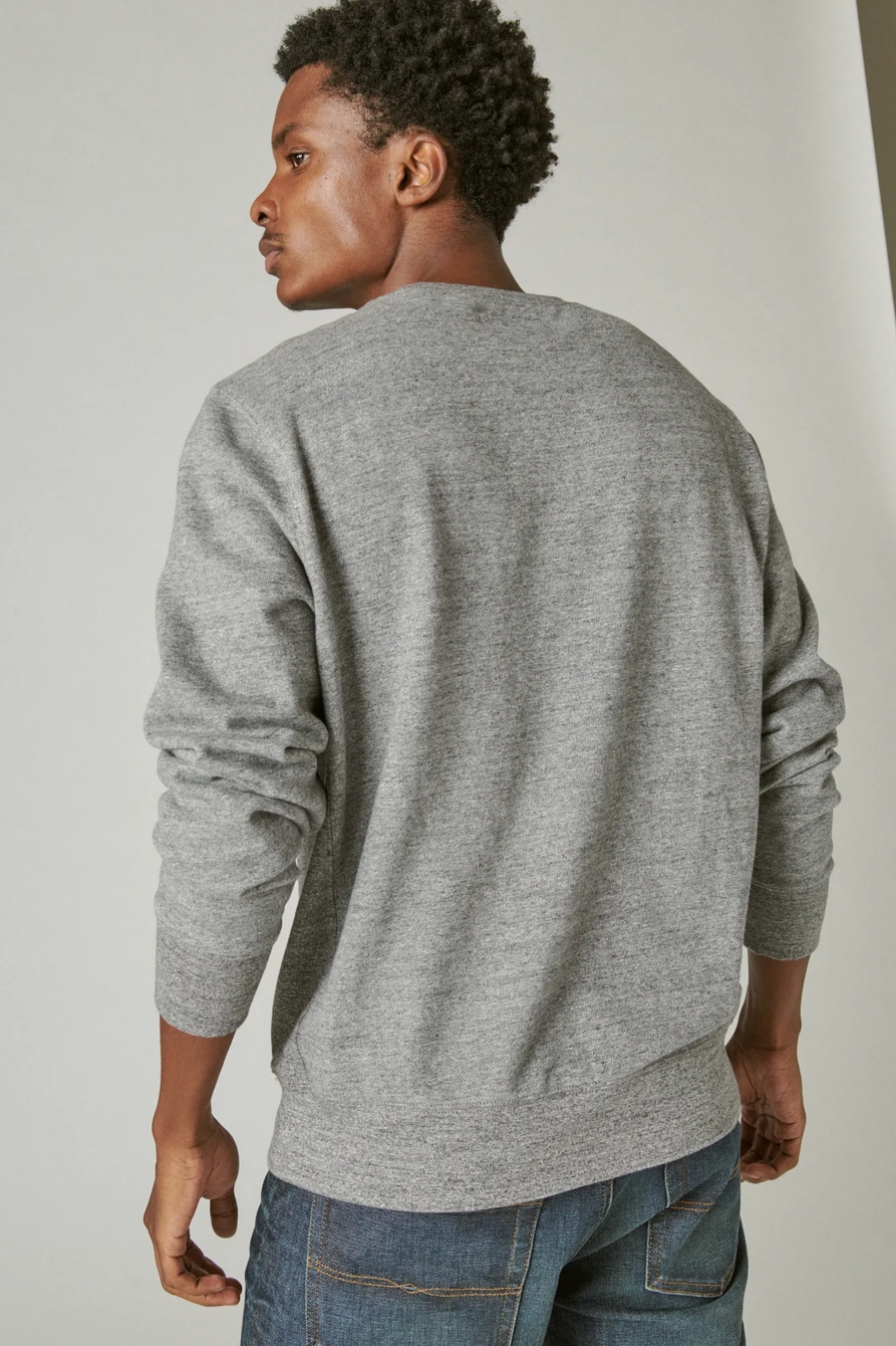 SUEDED FRENCH TERRY CREW SWEATSHIRT, image 4