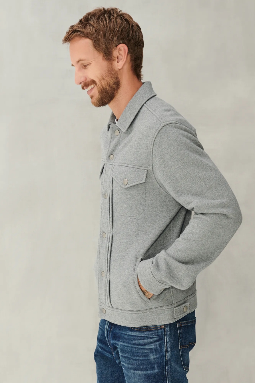 FRENCH TERRY TRUCKER JACKET, image 4
