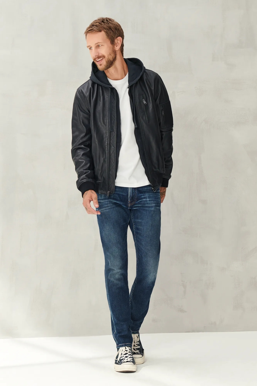 SUEDED TERRY FULL ZIP HOODIE, image 2