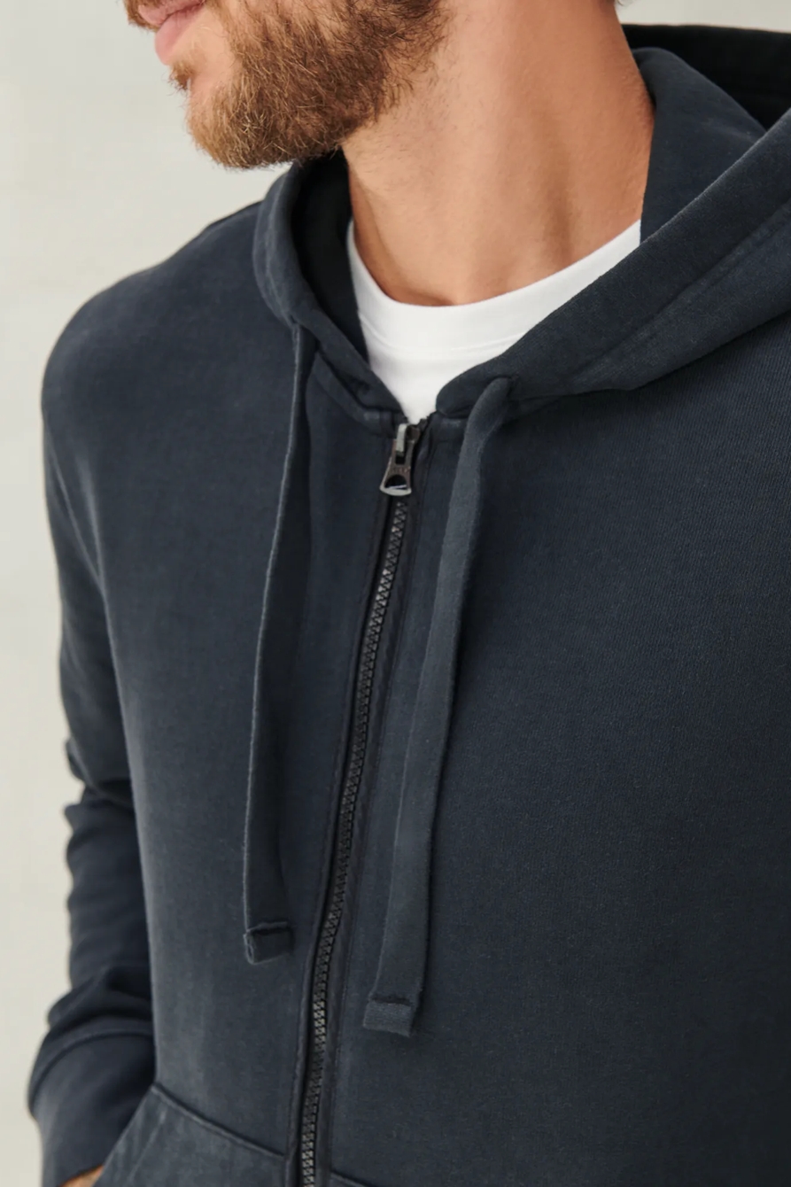 SUEDED TERRY FULL ZIP HOODIE, image 5