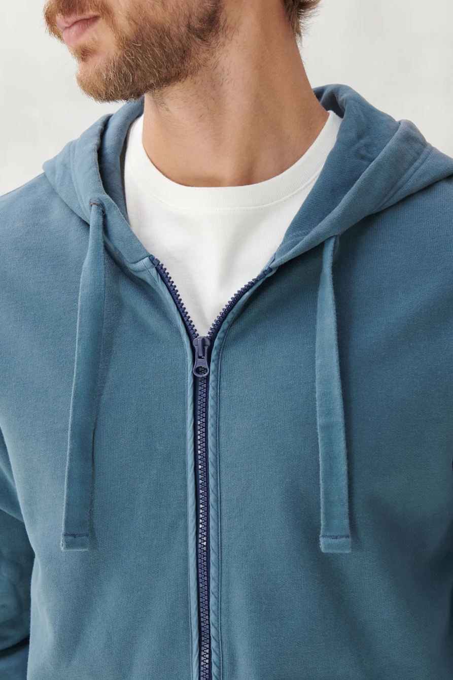 SUEDED TERRY FULL ZIP HOODIE, image 6