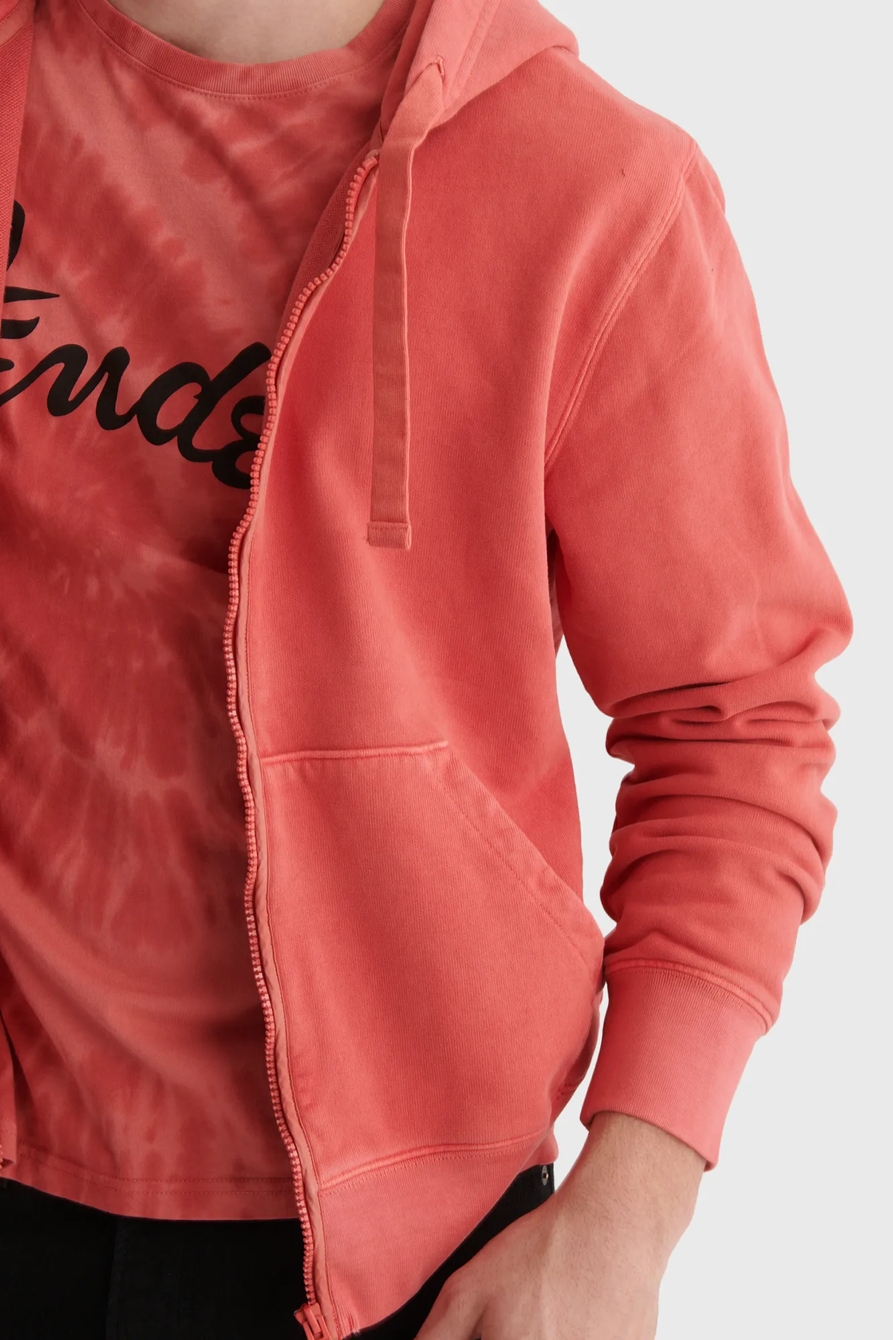 SUEDED TERRY FULL ZIP HOODIE, image 4
