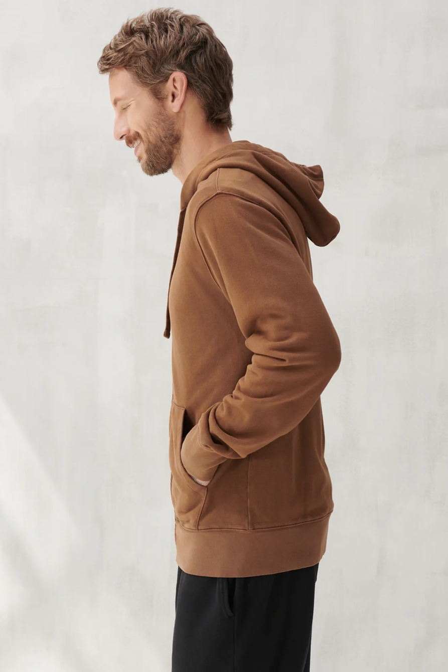 SUEDED TERRY FULL ZIP HOODIE, image 3