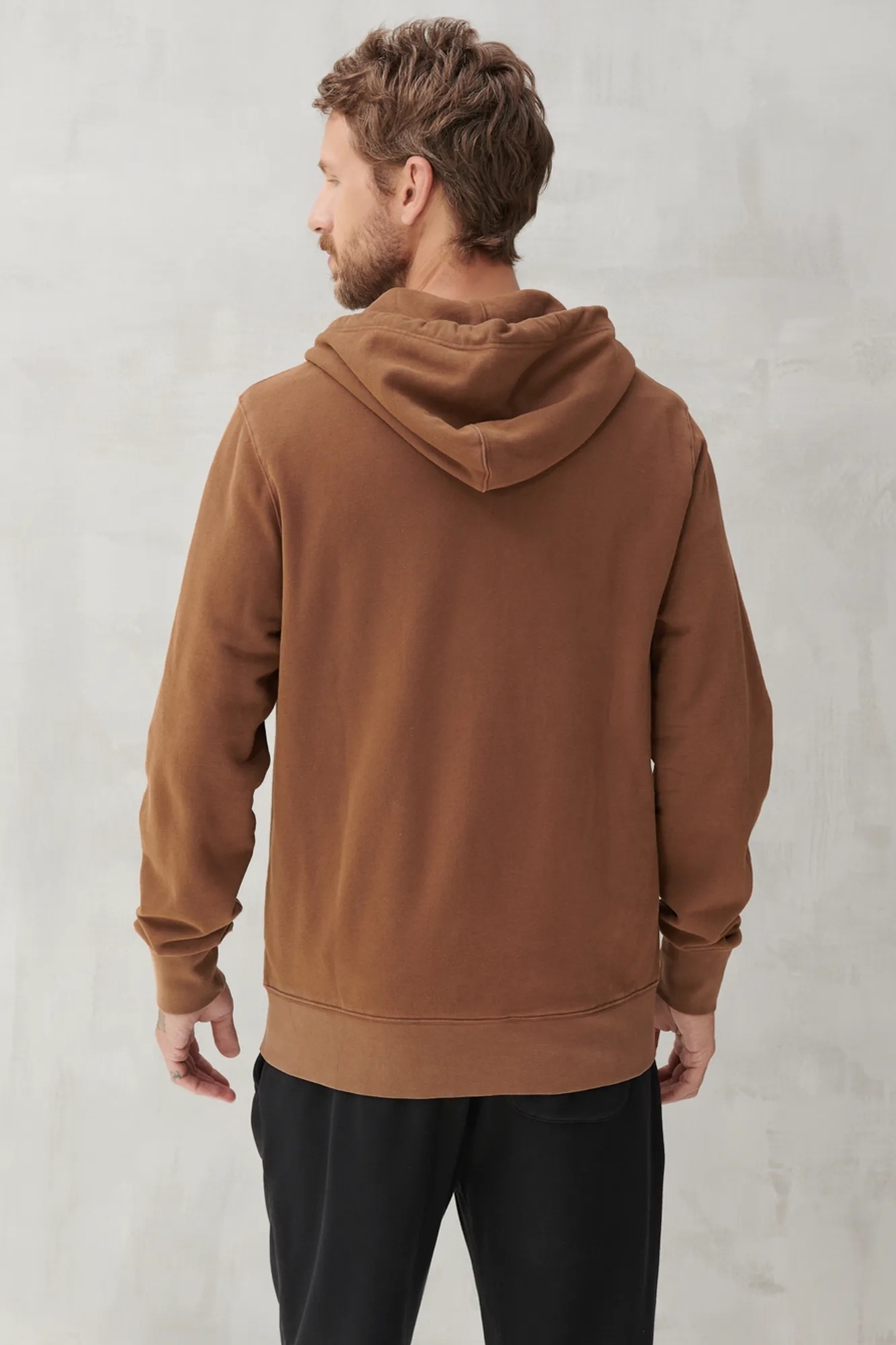 SUEDED TERRY FULL ZIP HOODIE, image 4