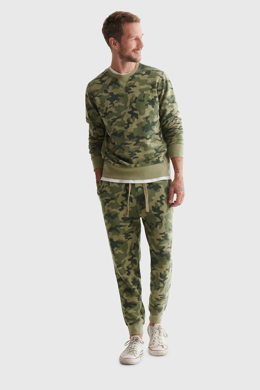 SUEDED TERRY CAMO CREW, image 2