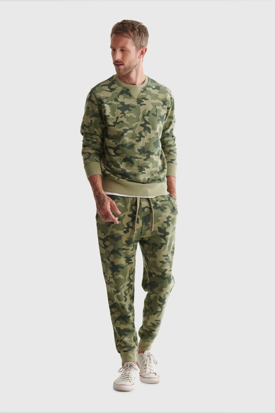 SUEDED TERRY CAMO JOGGER, image 2