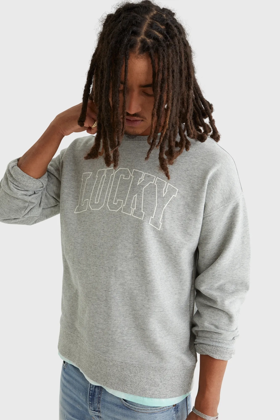 SUEDED TERRY LUCKY BRAND CREW, image 1