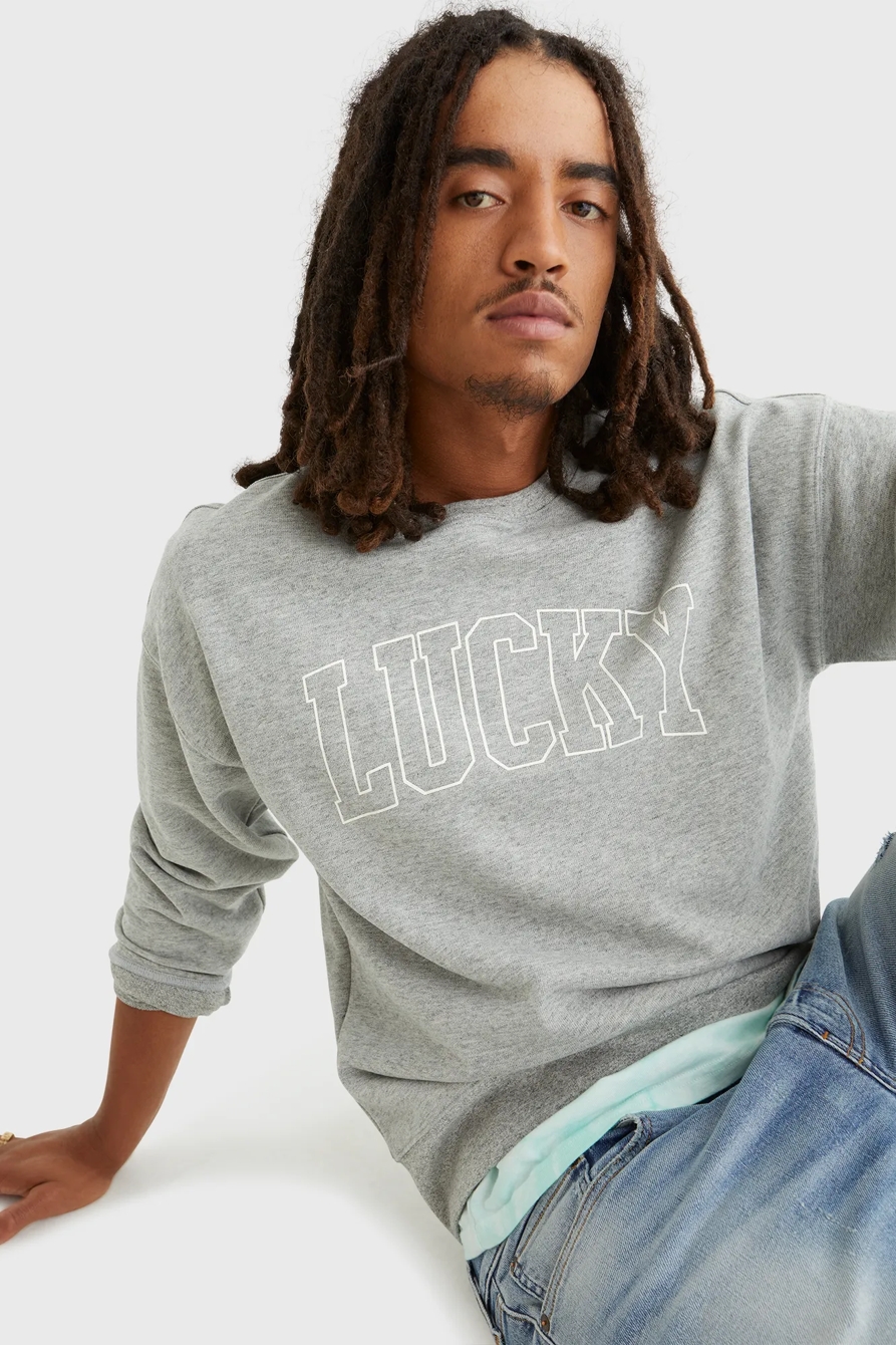 SUEDED TERRY LUCKY BRAND CREW, image 6