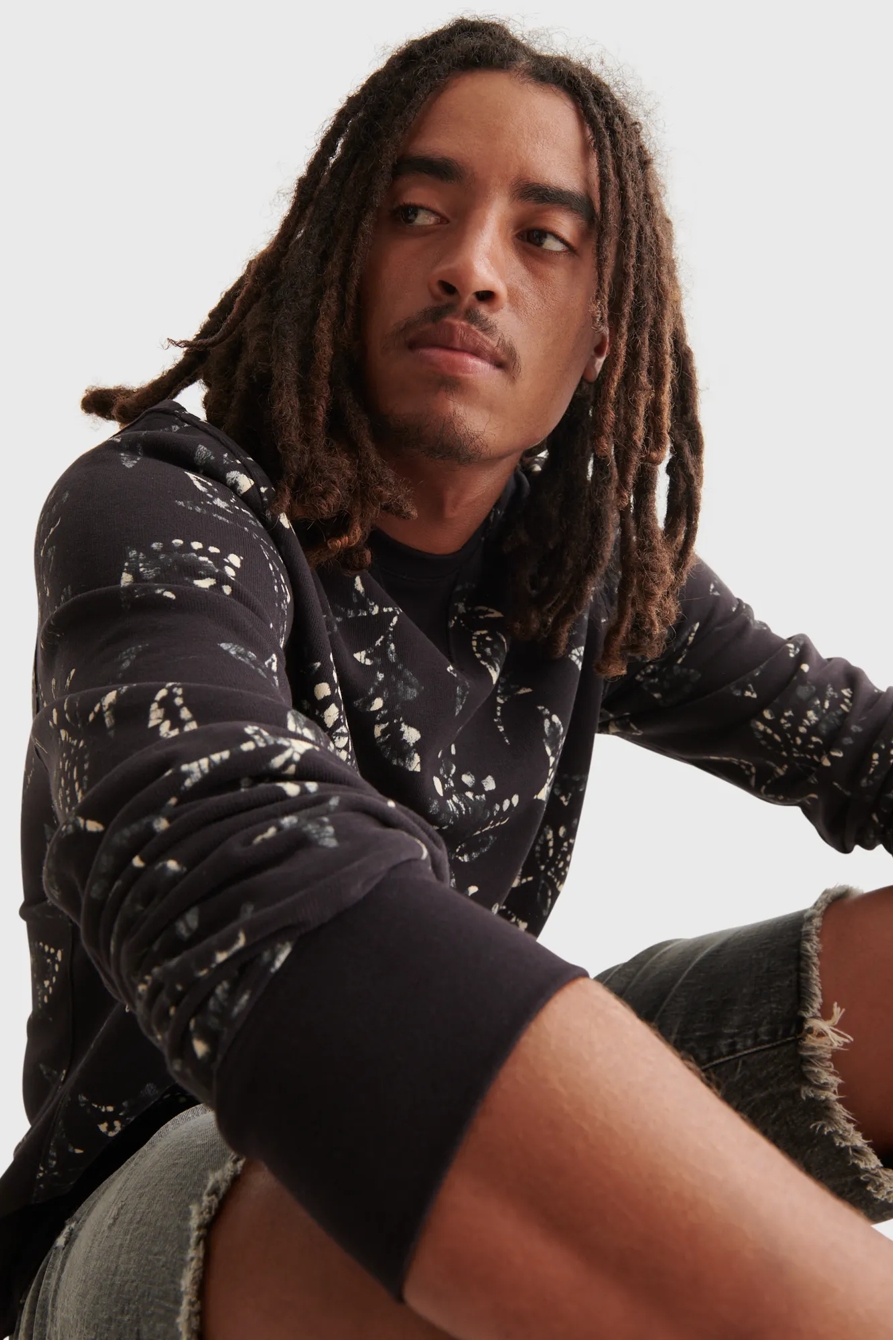 NOVELTY PRINT SUEDED TERRY CREW, image 6