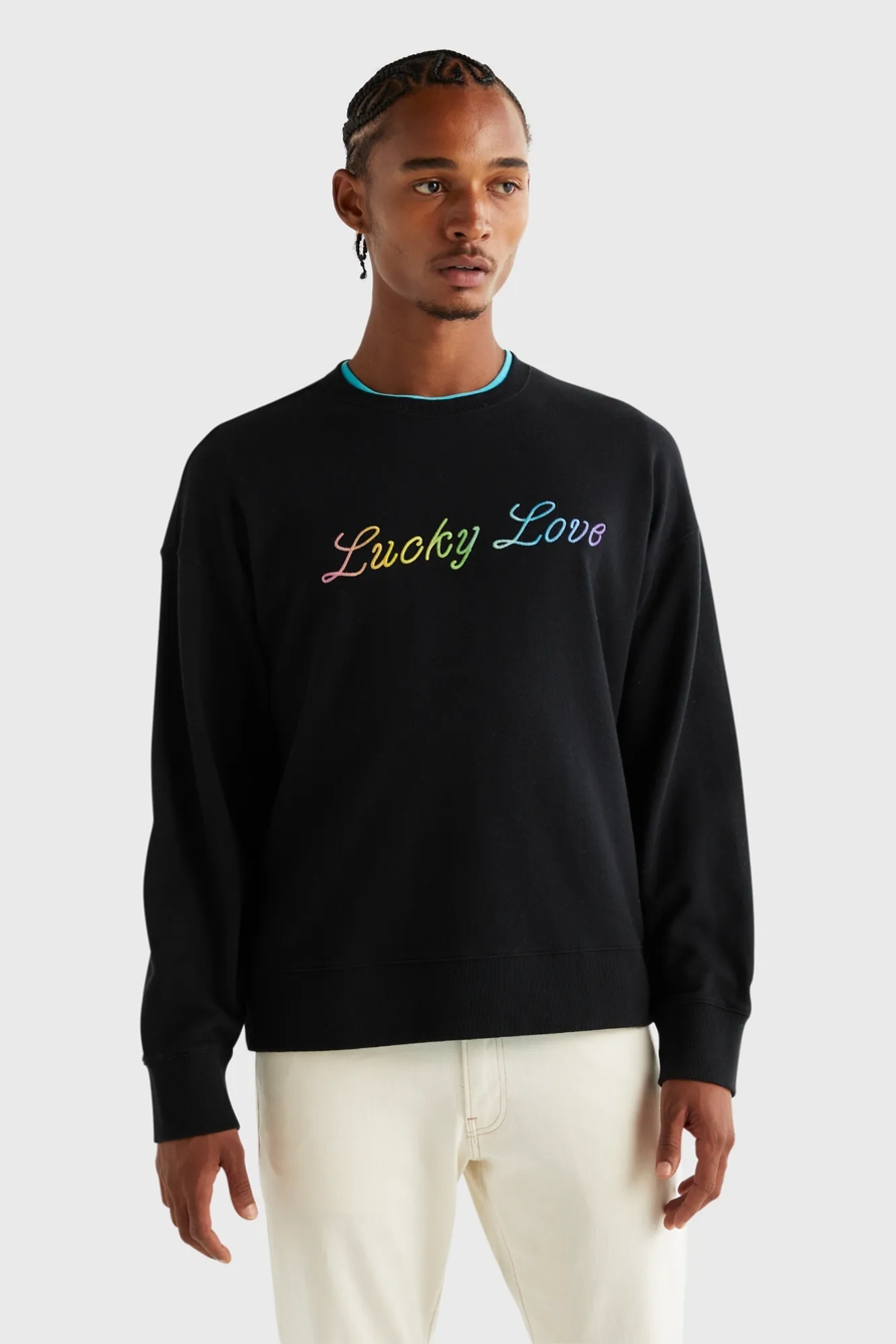 PRIDE LUCKY LOVE GENDER NEUTRAL CREWNECK, image 1