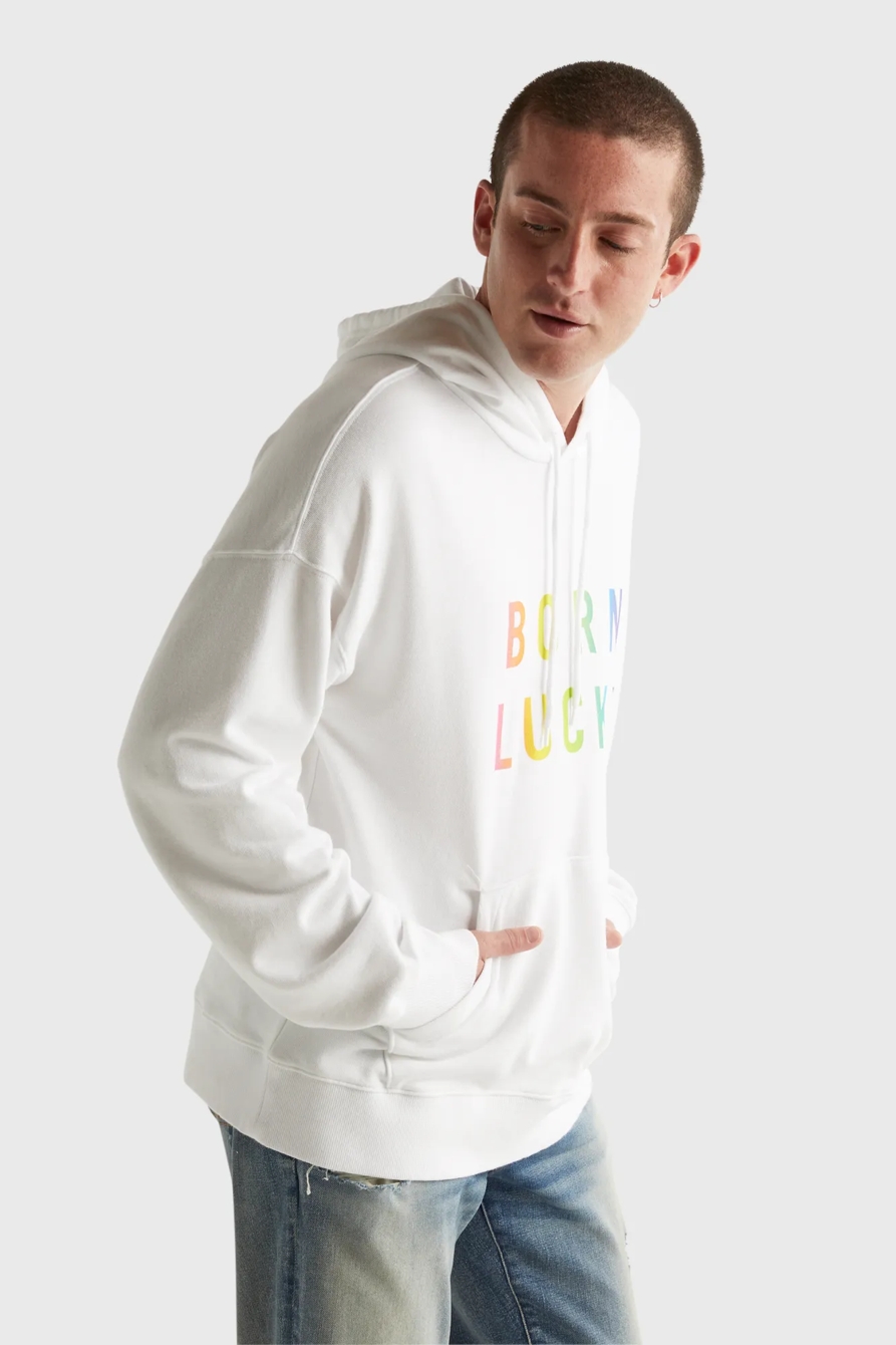 PRIDE BORN LUCKY GENDER NEUTRAL HOODIE, image 3