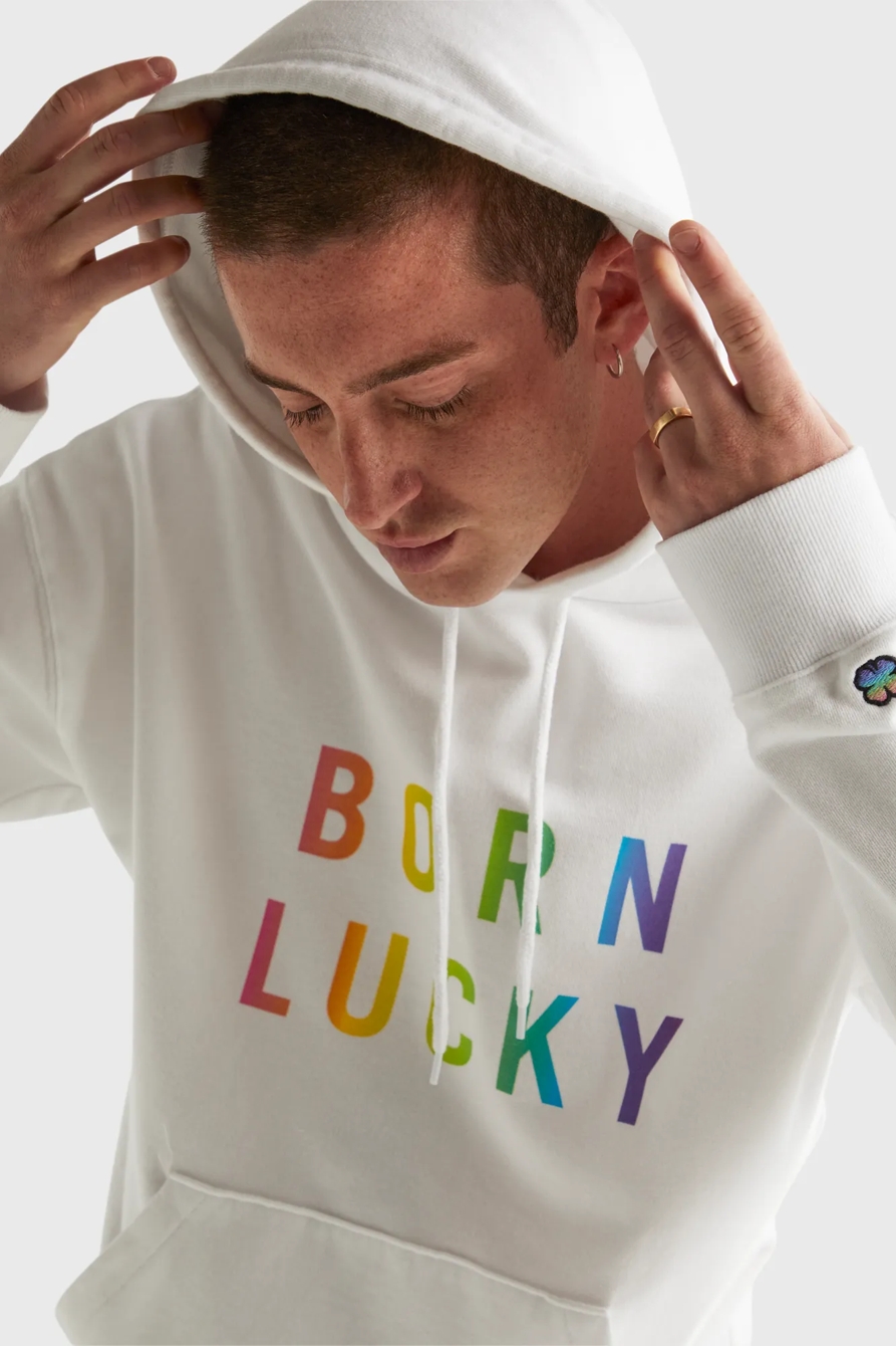 PRIDE BORN LUCKY GENDER NEUTRAL HOODIE, image 5