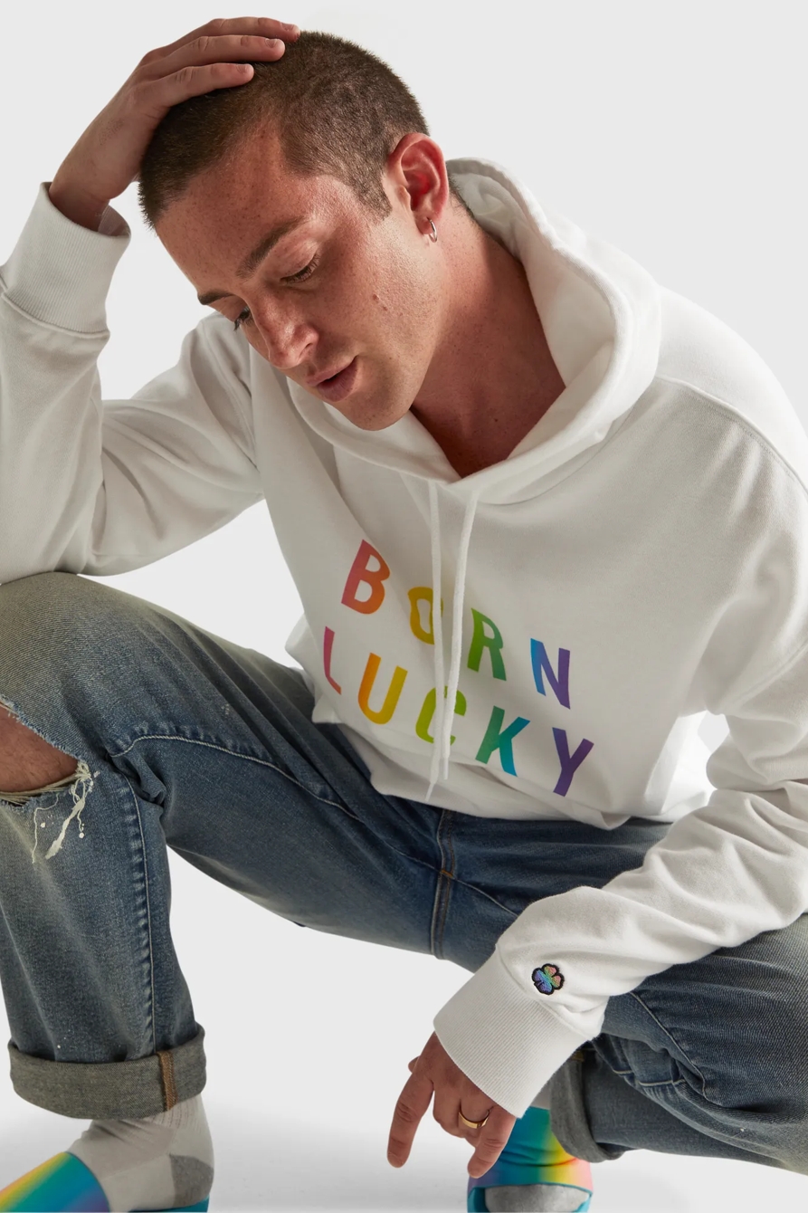 PRIDE BORN LUCKY GENDER NEUTRAL HOODIE, image 6