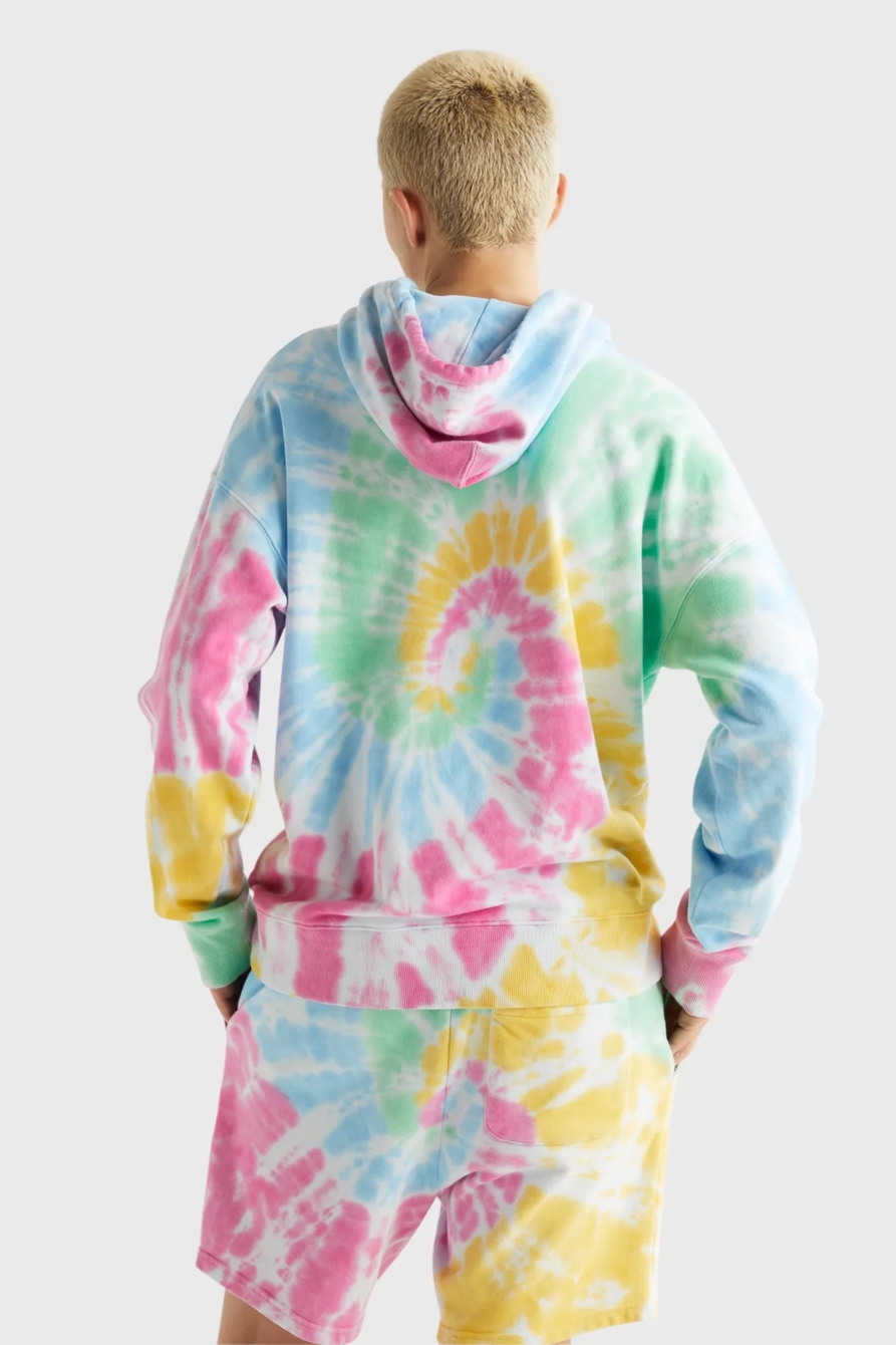 PRIDE TIE DYE LOGO GENDER NEUTRAL HOODIE, image 10