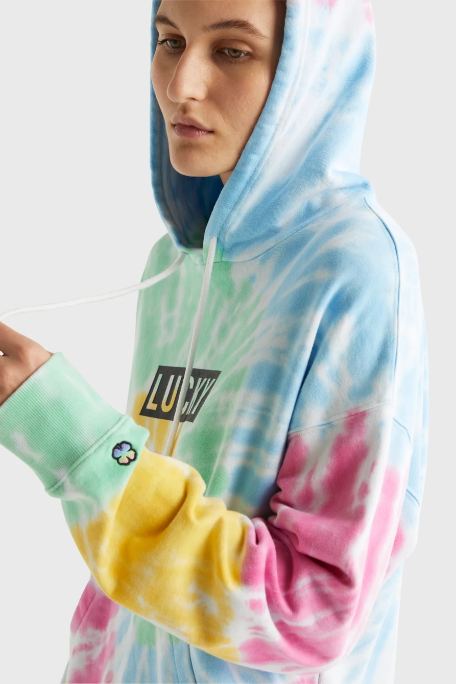 PRIDE TIE DYE LOGO GENDER NEUTRAL HOODIE, image 11