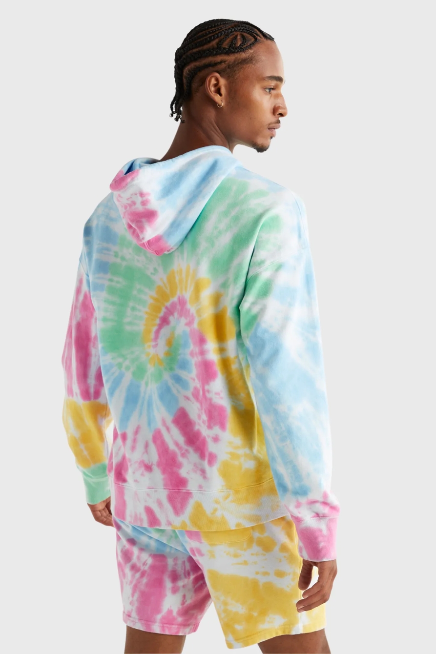 PRIDE TIE DYE LOGO GENDER NEUTRAL HOODIE, image 4