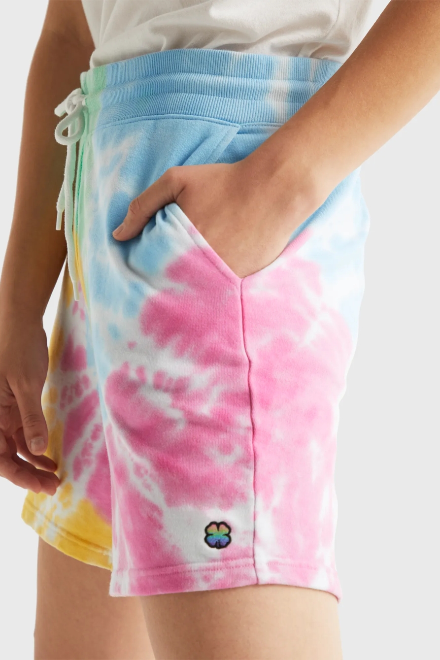 PRIDE TIE DYE CLOVER GENDER NEUTRAL SHORT, image 11