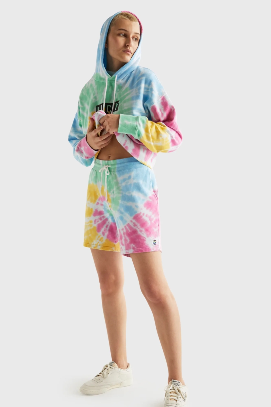 PRIDE TIE DYE CLOVER GENDER NEUTRAL SHORT, image 12