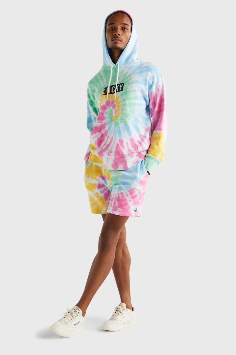 PRIDE TIE DYE CLOVER GENDER NEUTRAL SHORT, image 2