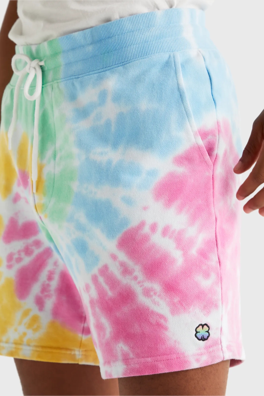 PRIDE TIE DYE CLOVER GENDER NEUTRAL SHORT, image 5