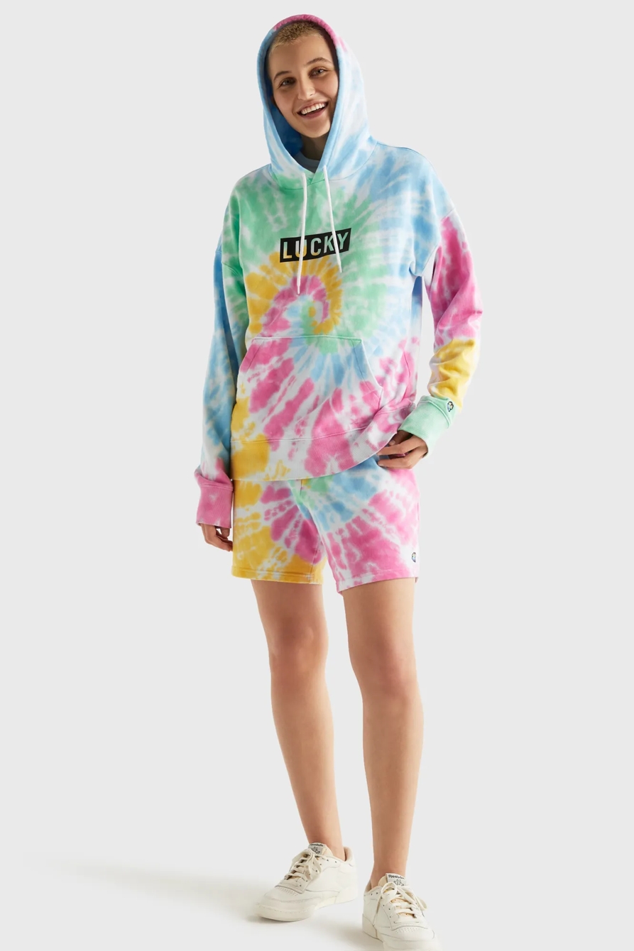 PRIDE TIE DYE CLOVER GENDER NEUTRAL SHORT, image 8