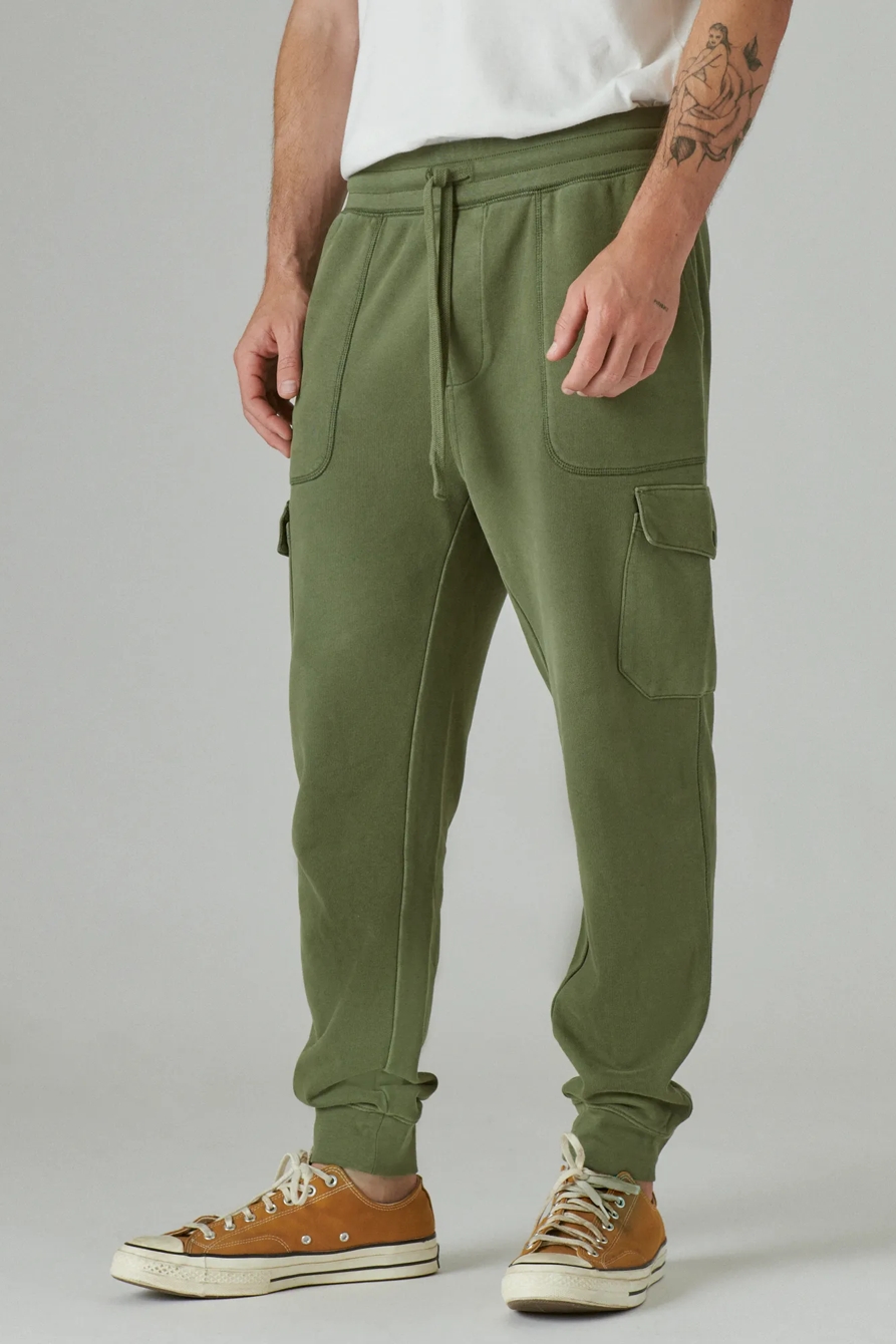 SUEDED TERRY CARGO JOGGER, image 5