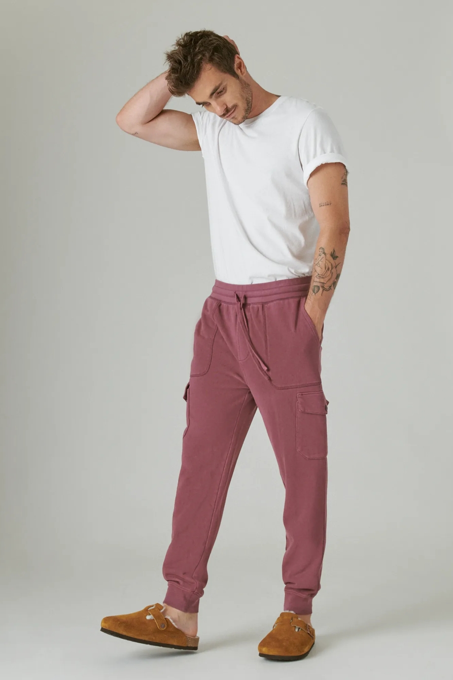 SUEDED TERRY CARGO JOGGER, image 2