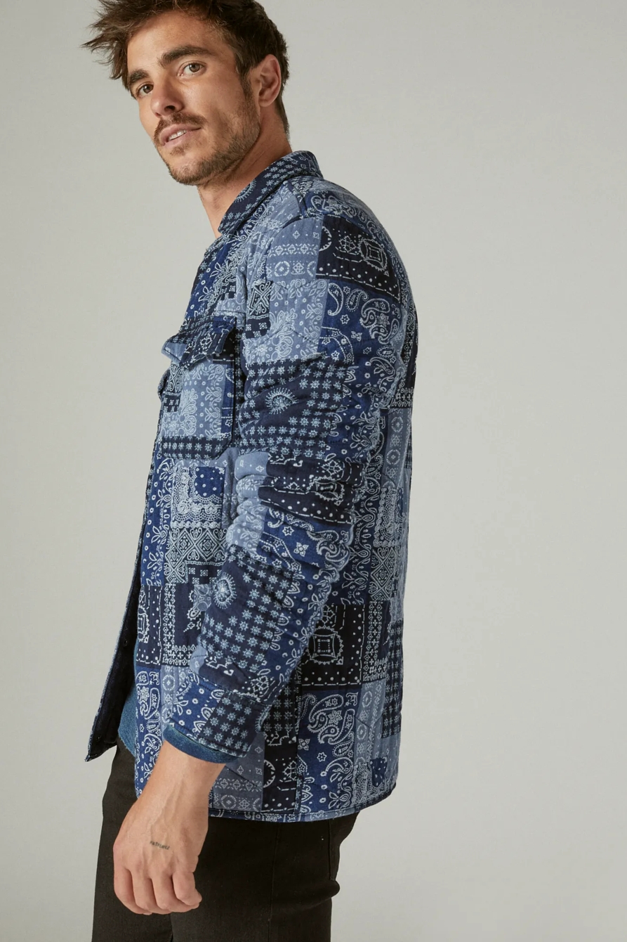 INDIGO JERSEY QUILTED SHIRT JACKET, image 3
