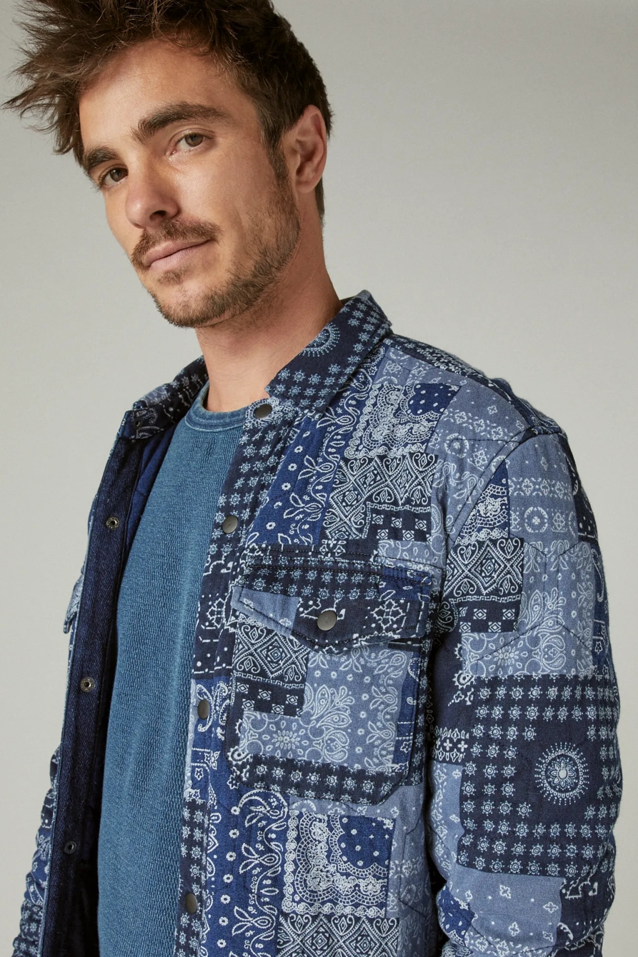 INDIGO JERSEY QUILTED SHIRT JACKET, image 5