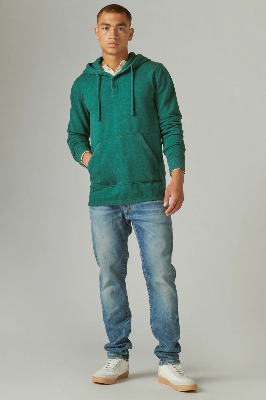 SHASTA HEATHER BUTTON HOODIE, image 2