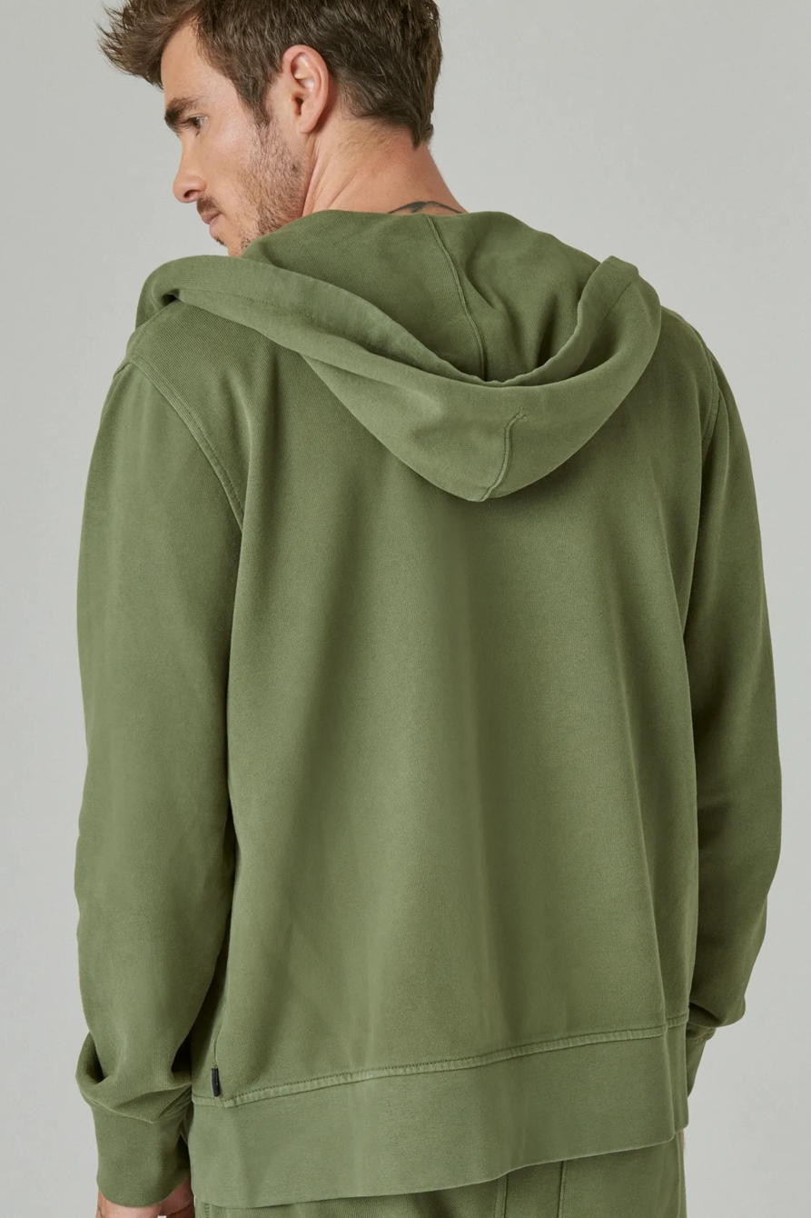 SUEDED TERRY ZIP HOODIE, image 4