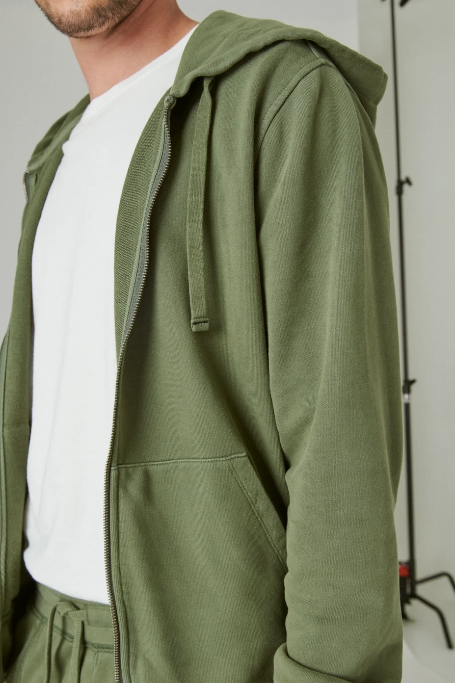 SUEDED TERRY ZIP HOODIE, image 5