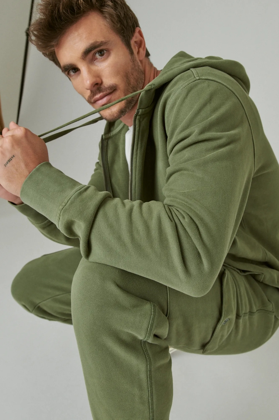 SUEDED TERRY ZIP HOODIE, image 6