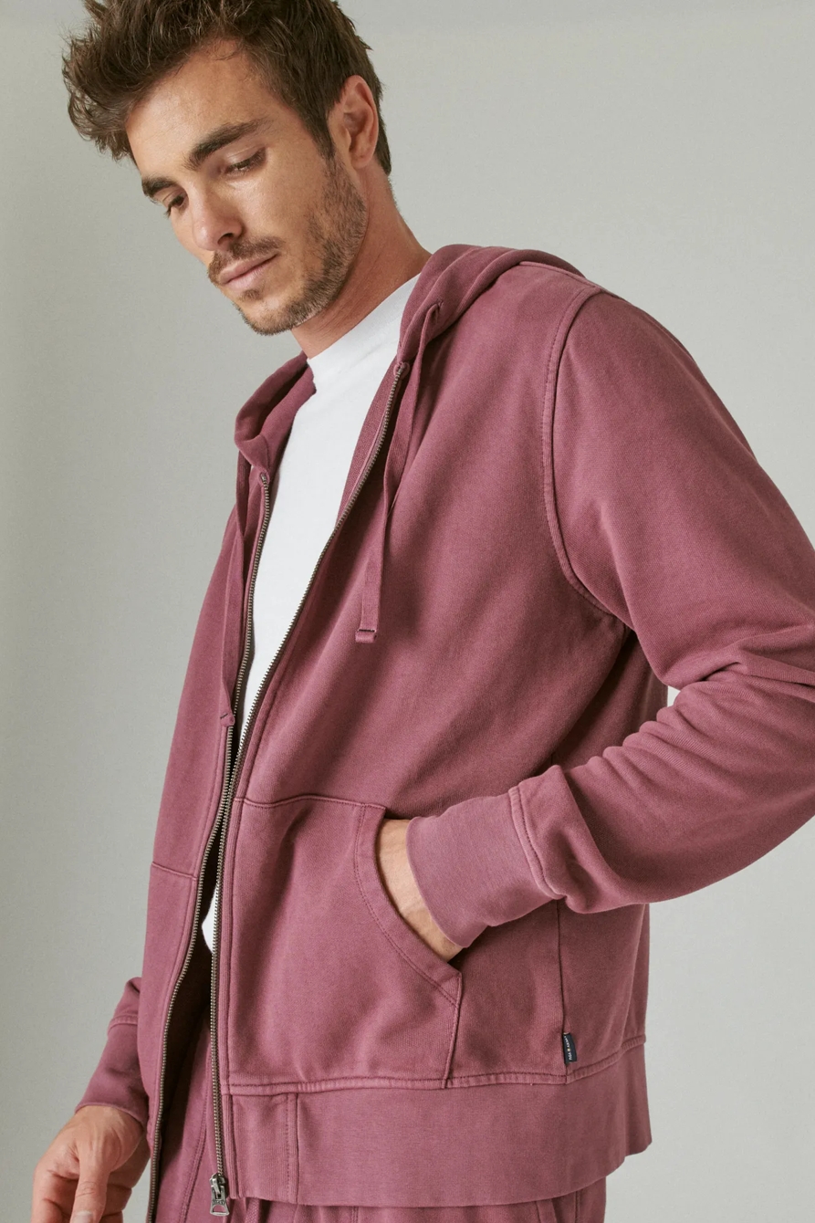 SUEDED TERRY ZIP HOODIE, image 3
