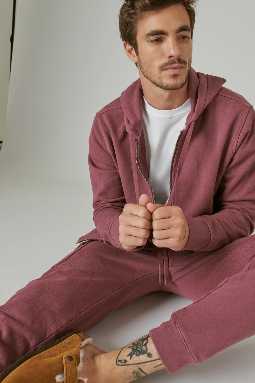 SUEDED TERRY ZIP HOODIE, image 6