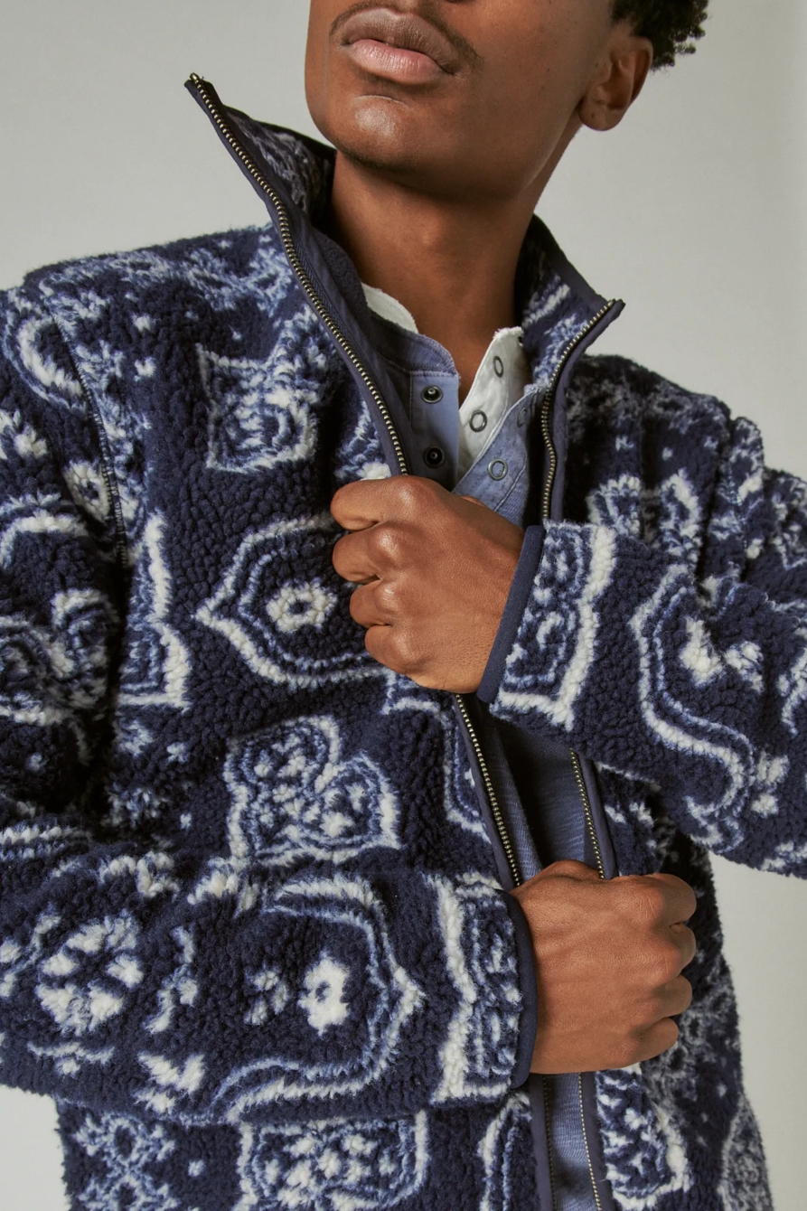 HI-PILE JACQUARD FULL ZIP MOCK NECK, image 5