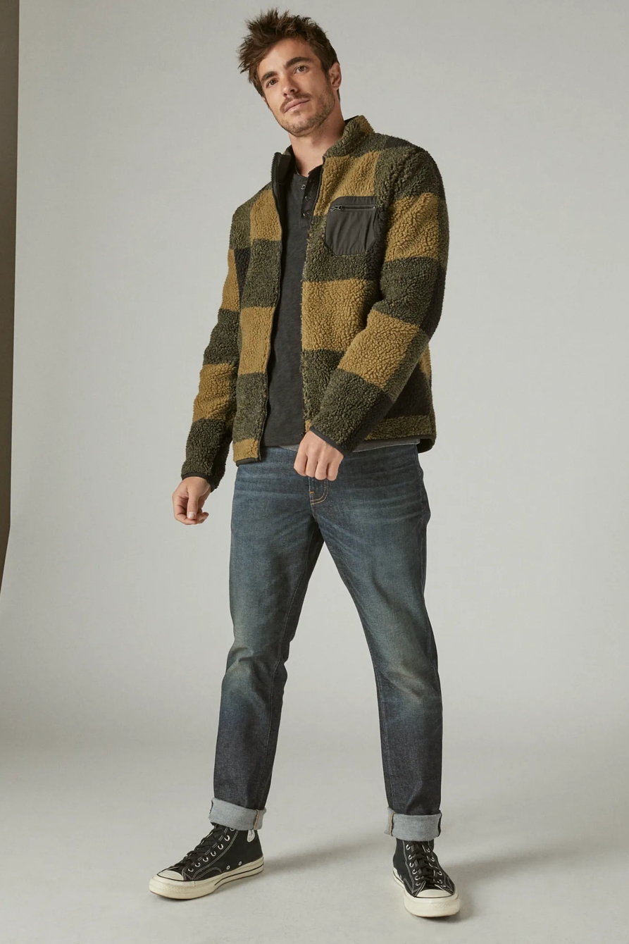 PLAID SHERPA MOCK NECK, image 2