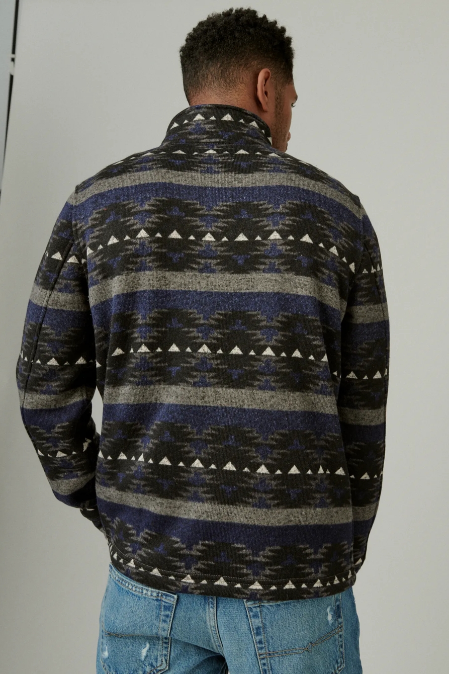 LOS FELIZ FLEECE HALF ZIP MOCK NECK, image 4